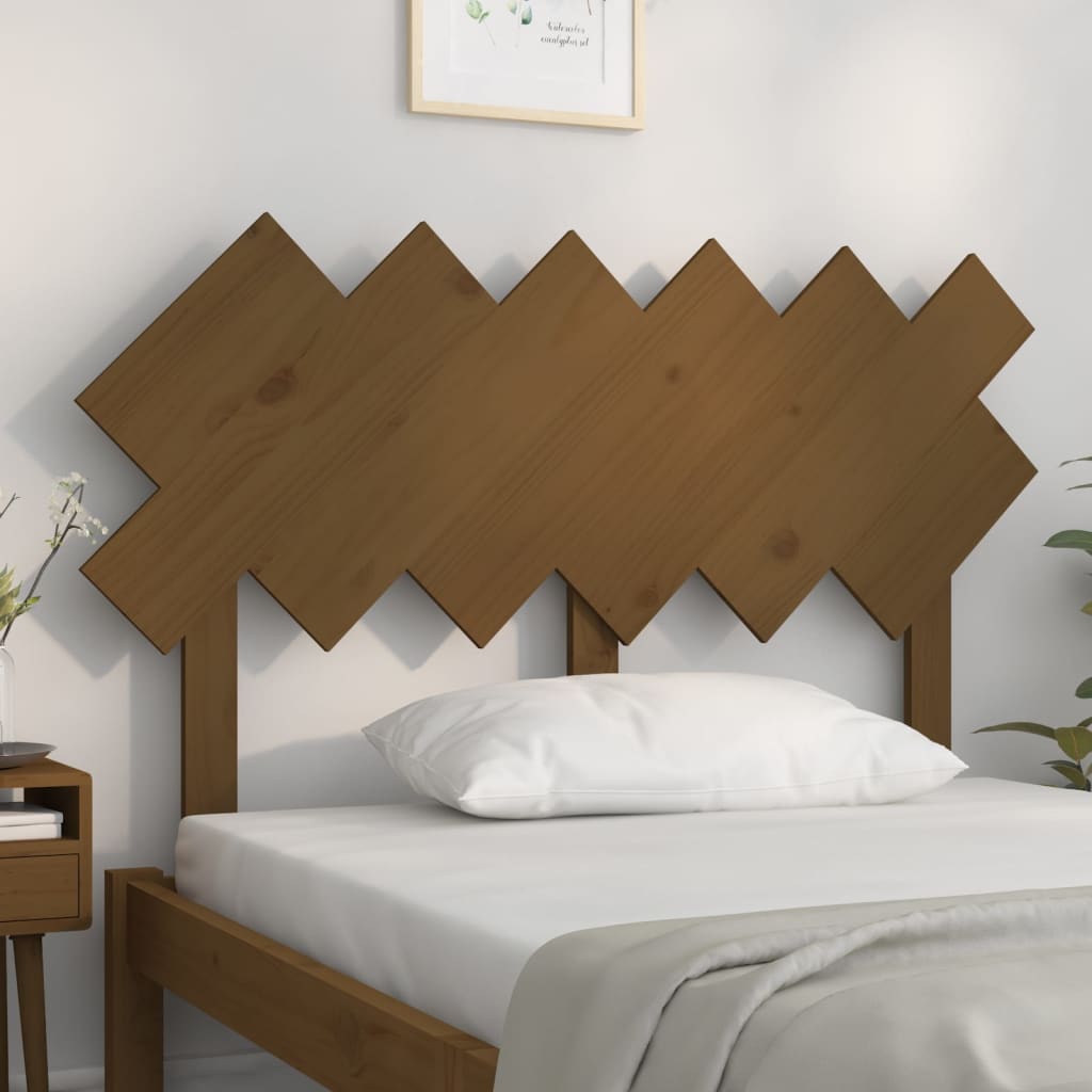 vidaXL Bed Headboard | Honey brown | Solid pine wood | Medium