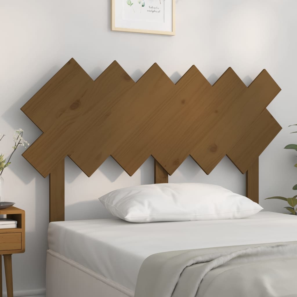 vidaXL Bed Headboard | Honey brown | Solid pine wood | Medium