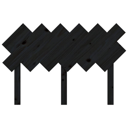 vidaXL Bed Headboard | Black | Solid pine wood | Standard | Decorative Inlays
