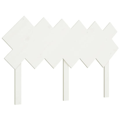 vidaXL Bed Headboard | White | Solid Pine Wood | 132x3x81 cm | Decorative Inlays