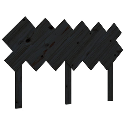 vidaXL Bed Headboard Black 132x3x81 cm Solid Wood Pine