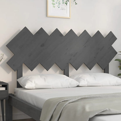 vidaXL Bed Headboard Grey 141x3x80.5 cm Solid Wood Pine