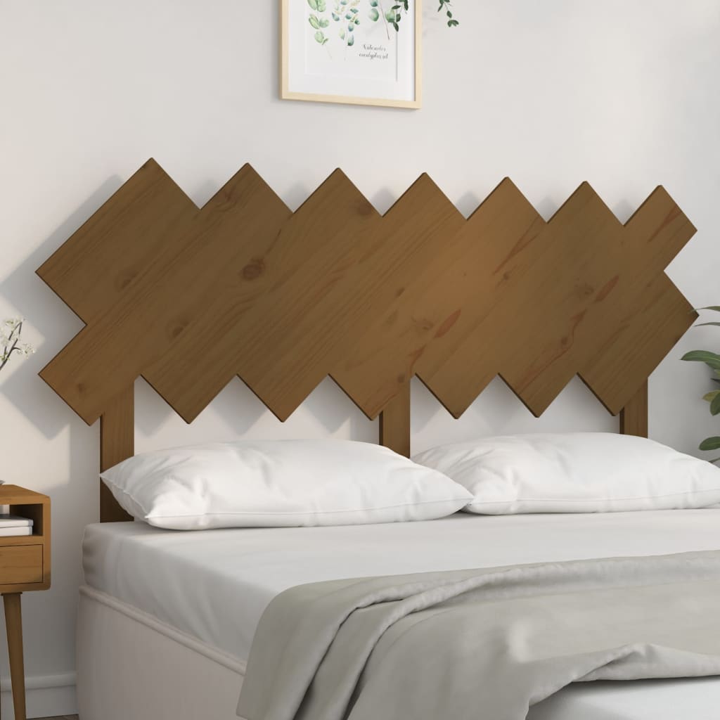 vidaXL Bed Headboard Honey Brown 141x3x80.5 cm Solid Wood Pine