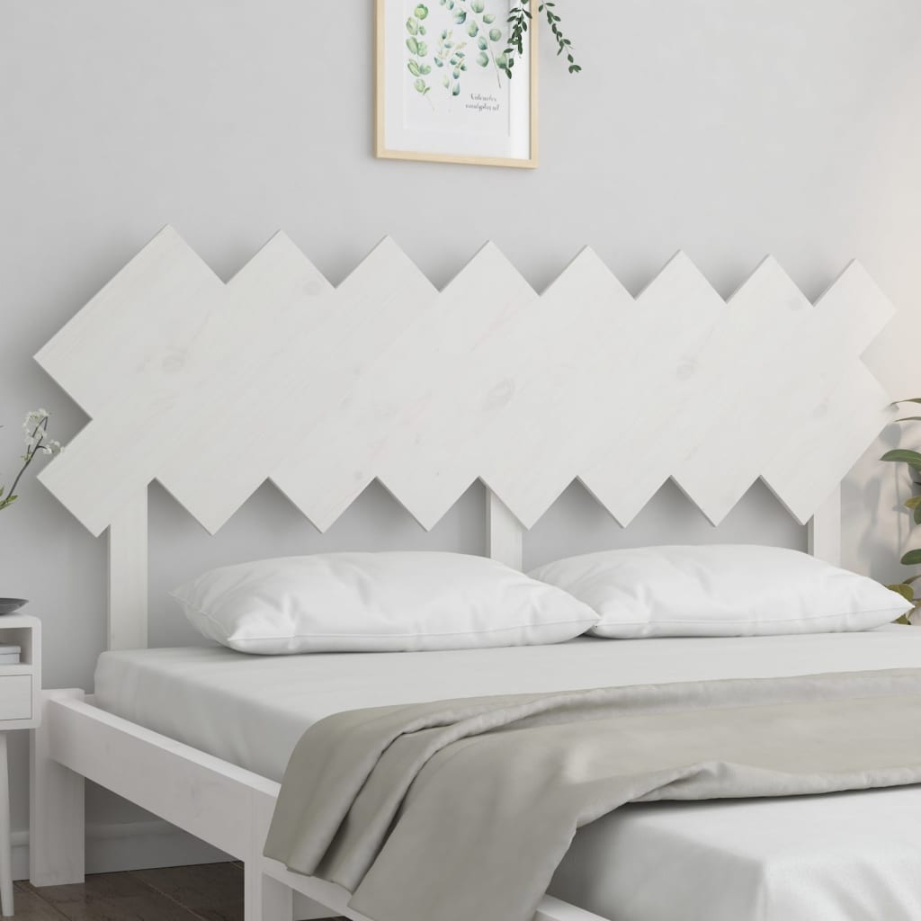 vidaXL Bed Headboard | White | Solid Pine Wood | Standard |  Durable
