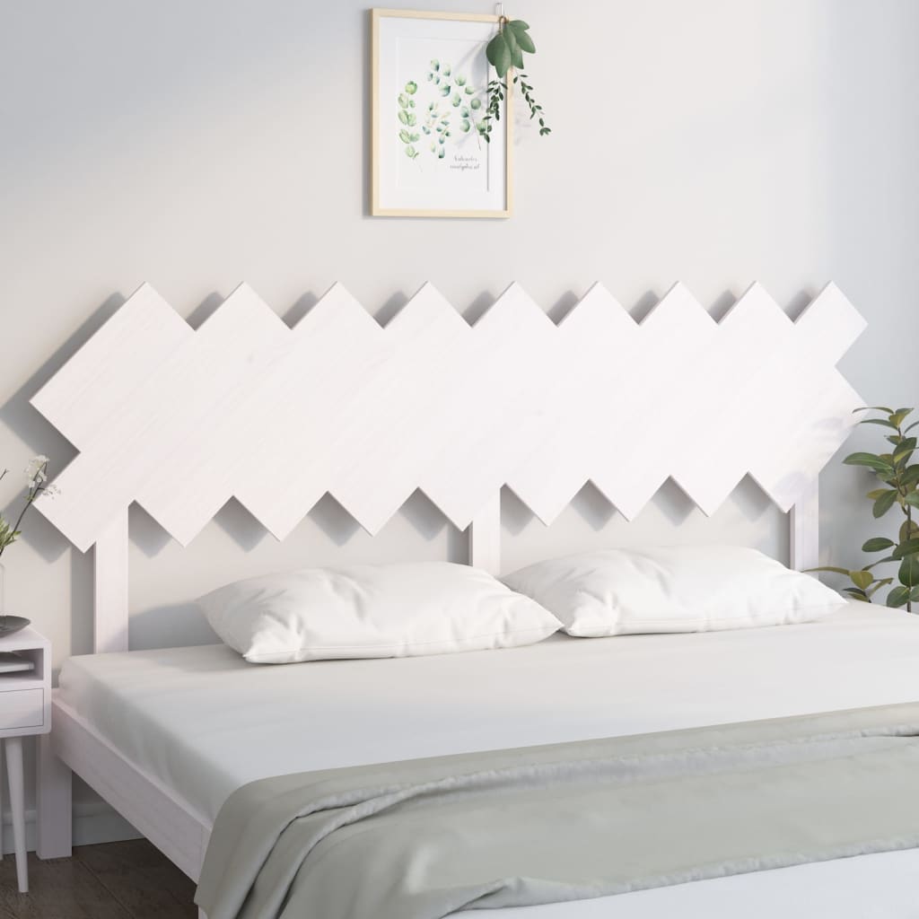 vidaXL Bed Headboard | White | Solid pine wood | 178x3x80.5 cm