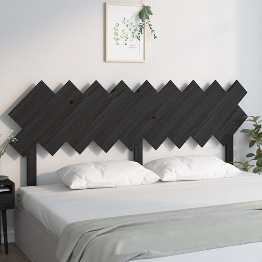 819239 vidaXL Bed Headboard Black 178x3x80,5 cm Solid Wood Pine