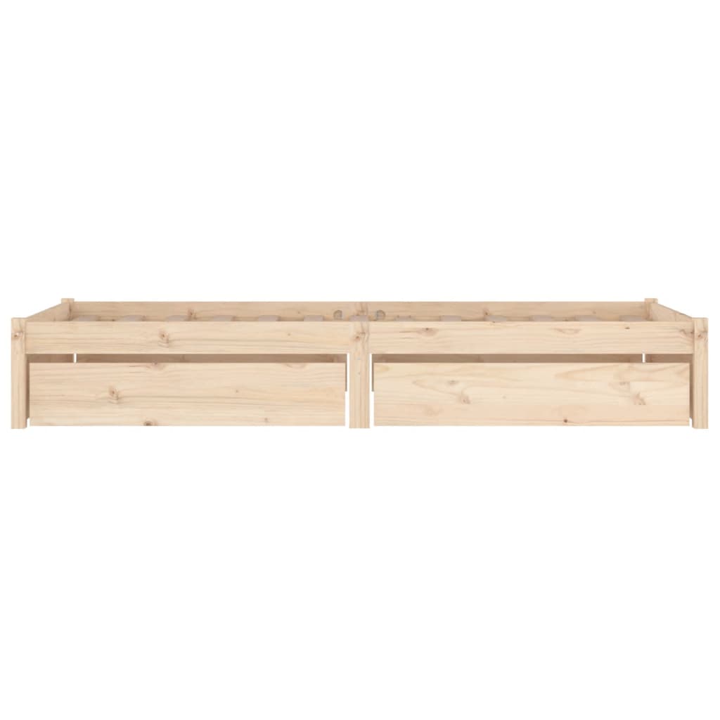vidaXL Bed Frame without Mattress with Drawers Small Single