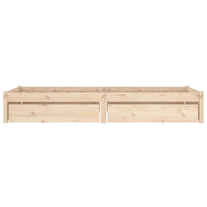 vidaXL Bed Frame without Mattress with Drawers Small Single