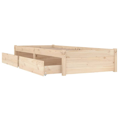 vidaXL Bed Frame without Mattress with Drawers Small Single
