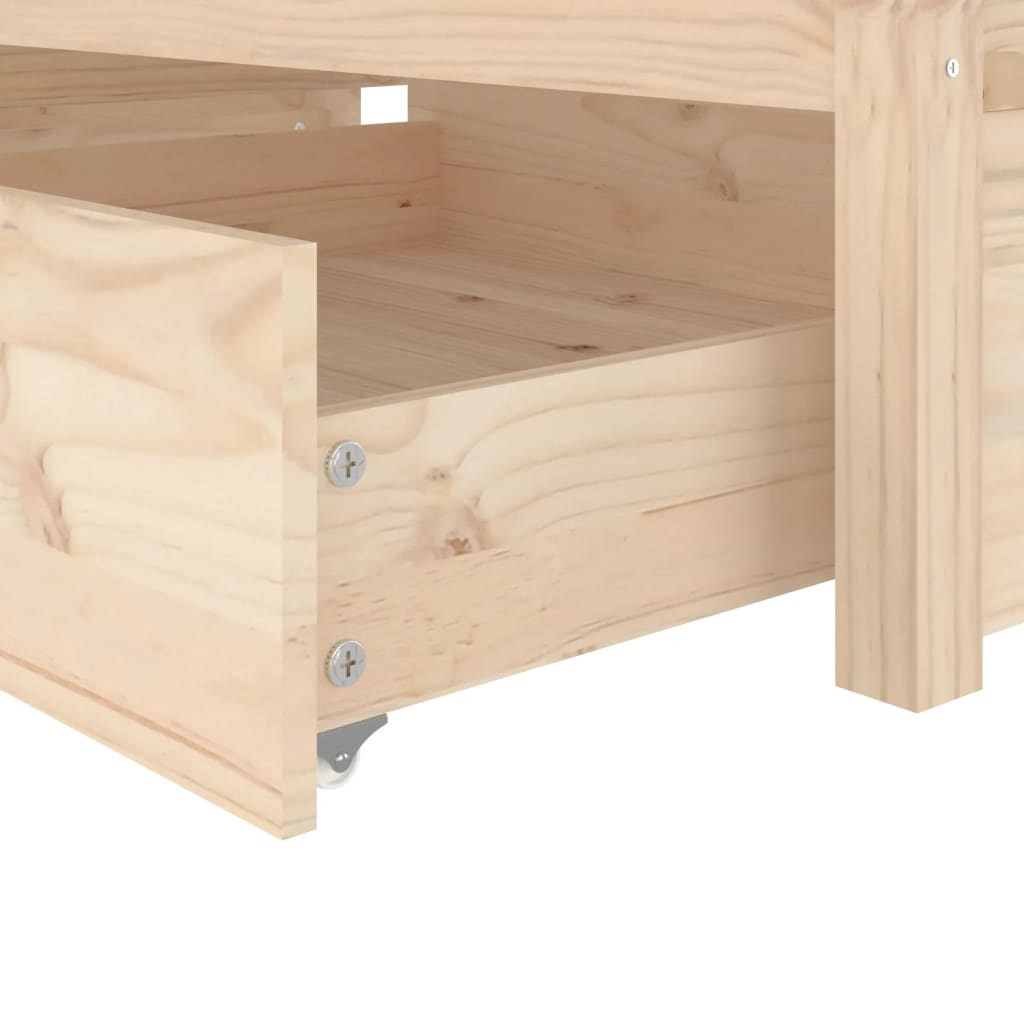 vidaXL Bed Frame without Mattress with Drawers Small Single