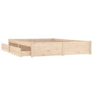 vidaXL Bed Frame with Drawers 140x200 cm