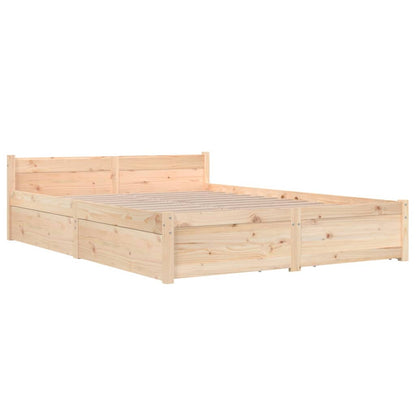 vidaXL Bed Frame without Mattress with Drawers King Size