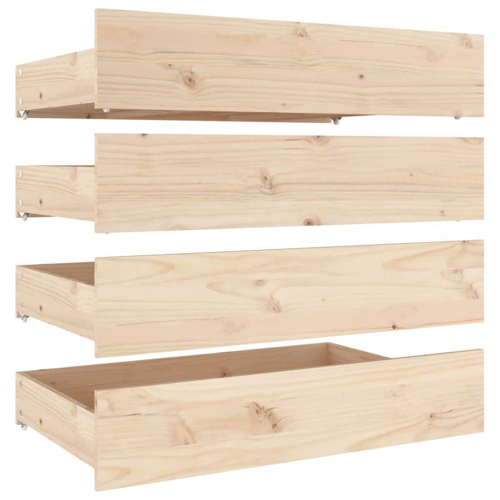 vidaXL Bed Frame without Mattress with Drawers King Size