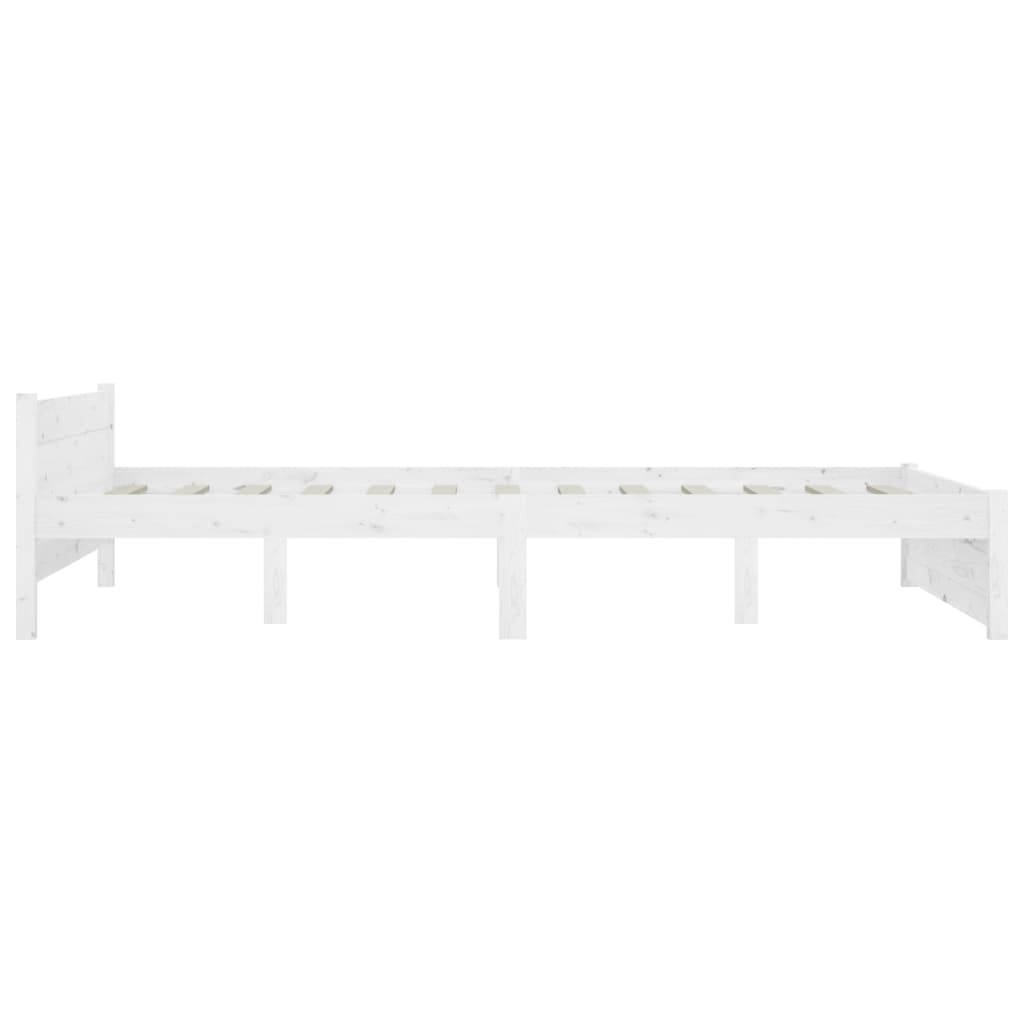 vidaXL Bed Frame without Mattress with Drawers White 160x200 cm