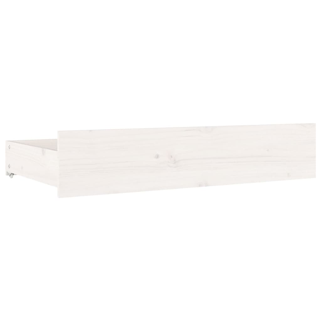 vidaXL Bed Frame without Mattress with Drawers White 160x200 cm
