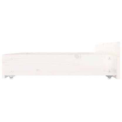 vidaXL Bed Frame without Mattress with Drawers White 160x200 cm