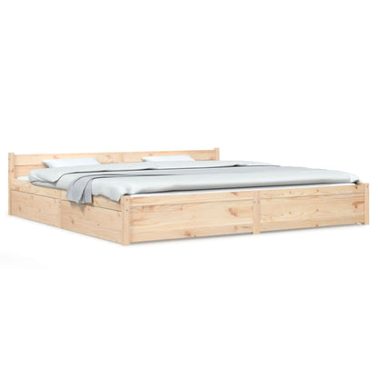 vidaXL Bed Frame without Mattress with Drawers Super King