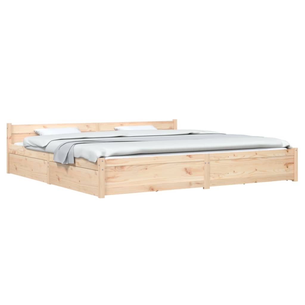 vidaXL Bed Frame without Mattress with Drawers Super King