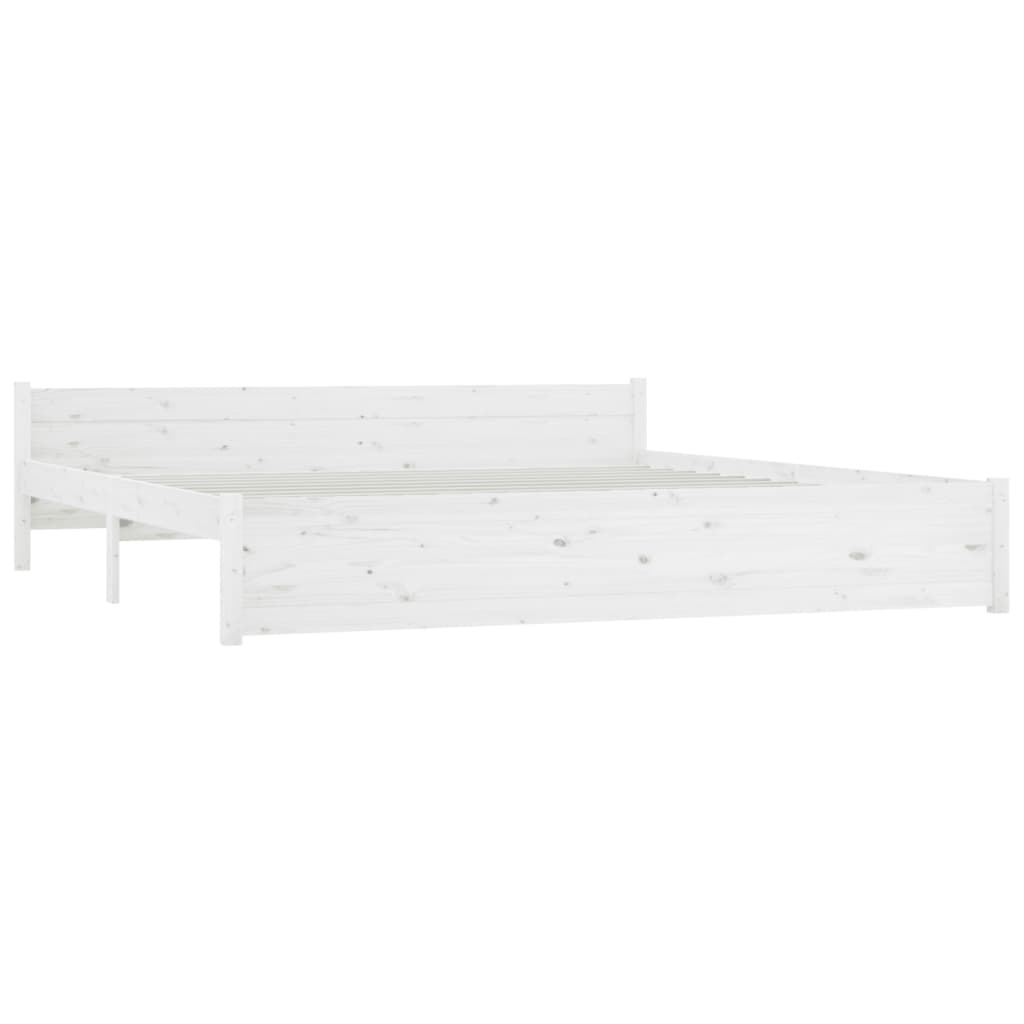 vidaXL Bed Frame without Mattress with Drawers White Super King