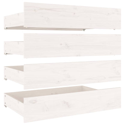 vidaXL Bed Frame without Mattress with Drawers White Super King