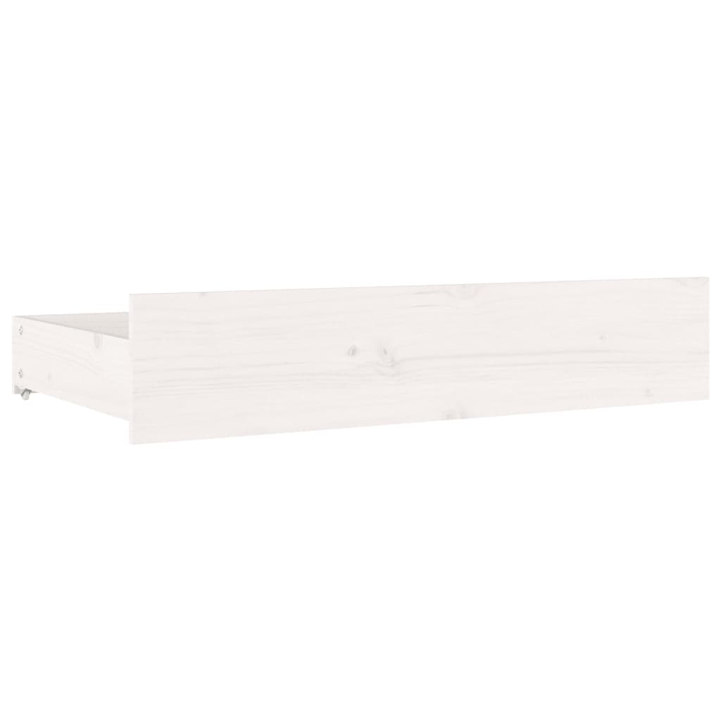 vidaXL Bed Frame without Mattress with Drawers White Super King