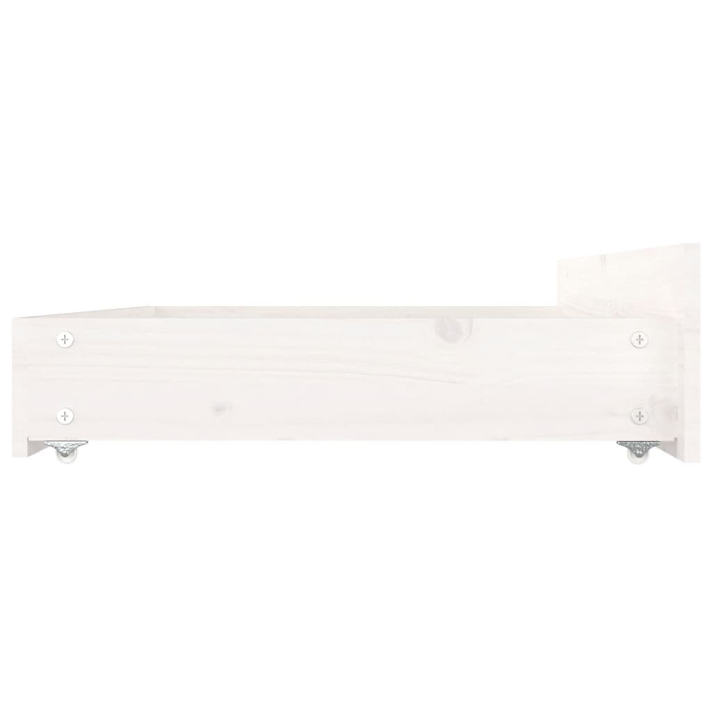 vidaXL Bed Frame without Mattress with Drawers White Super King