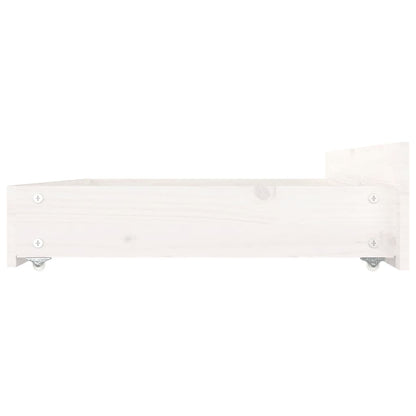 vidaXL Bed Frame without Mattress with Drawers White Super King