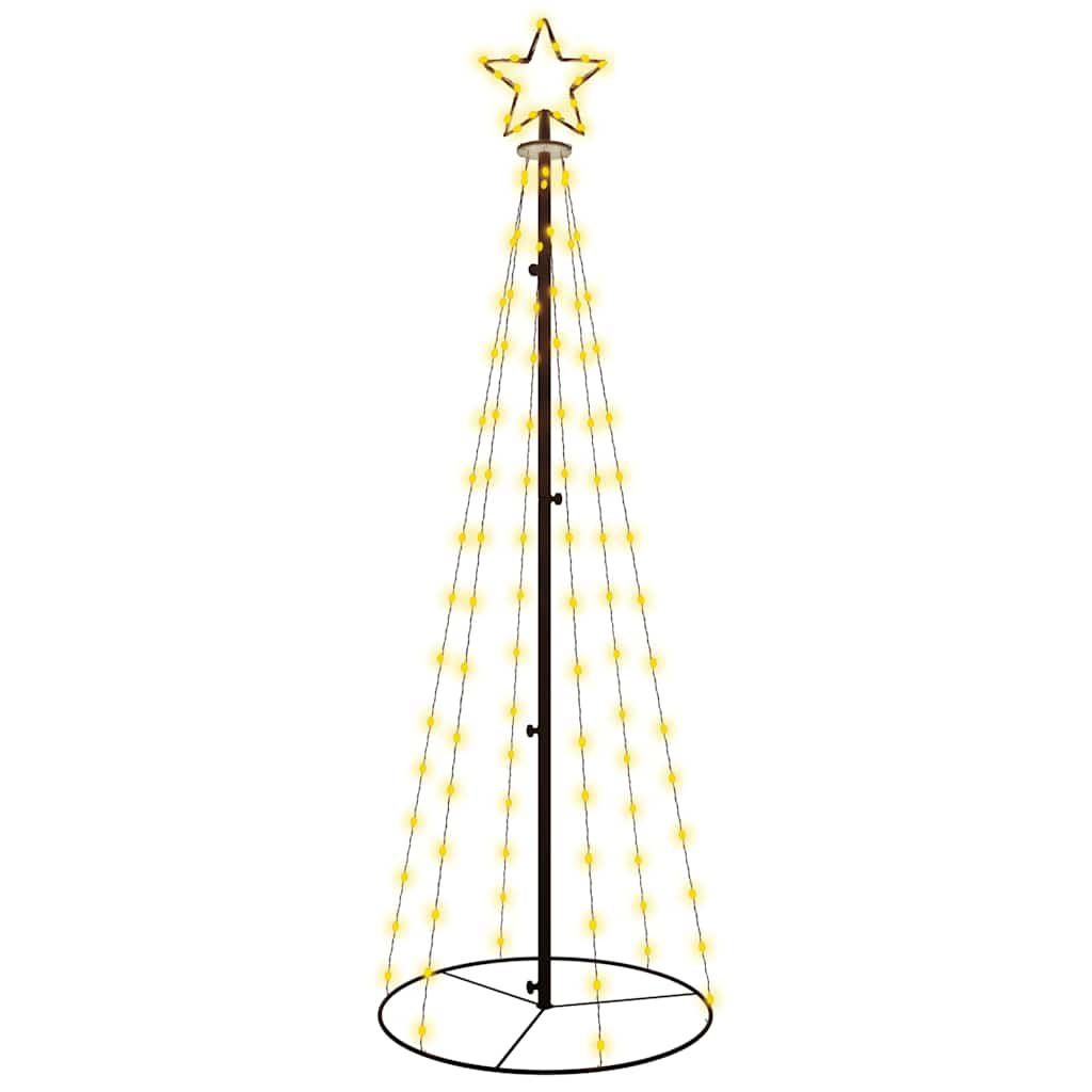 vidaXL Christmas Cone Tree Warm White 108 LEDs 70x180 cm