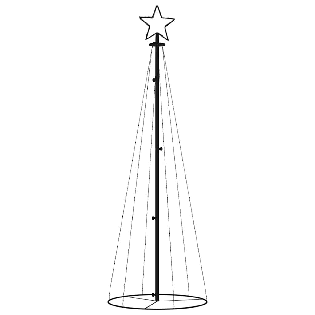 vidaXL Christmas Cone Tree Warm White 108 LEDs 70x180 cm