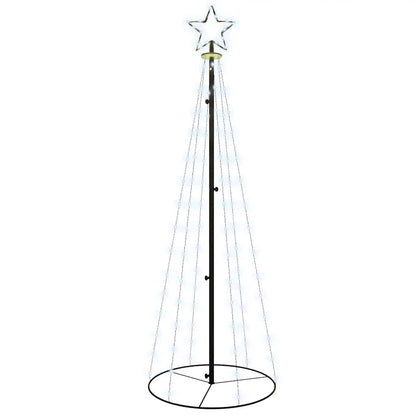 vidaXL Christmas Cone Tree Cold White 108 LEDs 70x180 cm