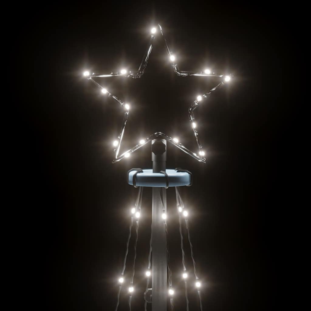 vidaXL Christmas Cone Tree Cold White 108 LEDs 70x180 cm