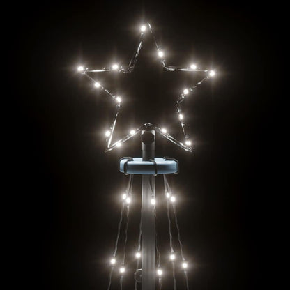 vidaXL Christmas Cone Tree Cold White 108 LEDs 70x180 cm