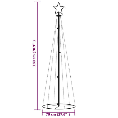 vidaXL Christmas Cone Tree Cold White 108 LEDs 70x180 cm