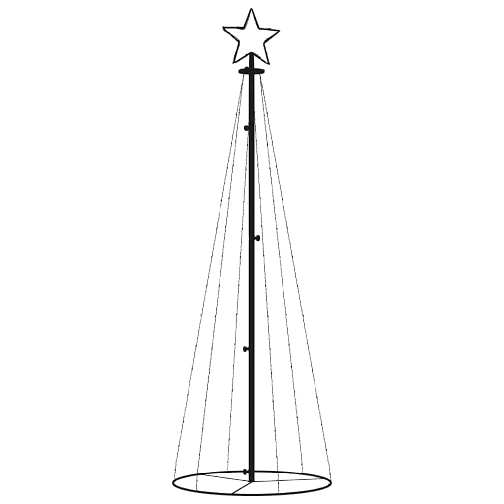 vidaXL Christmas Cone Tree Colourful 108 LEDs 70x180 cm