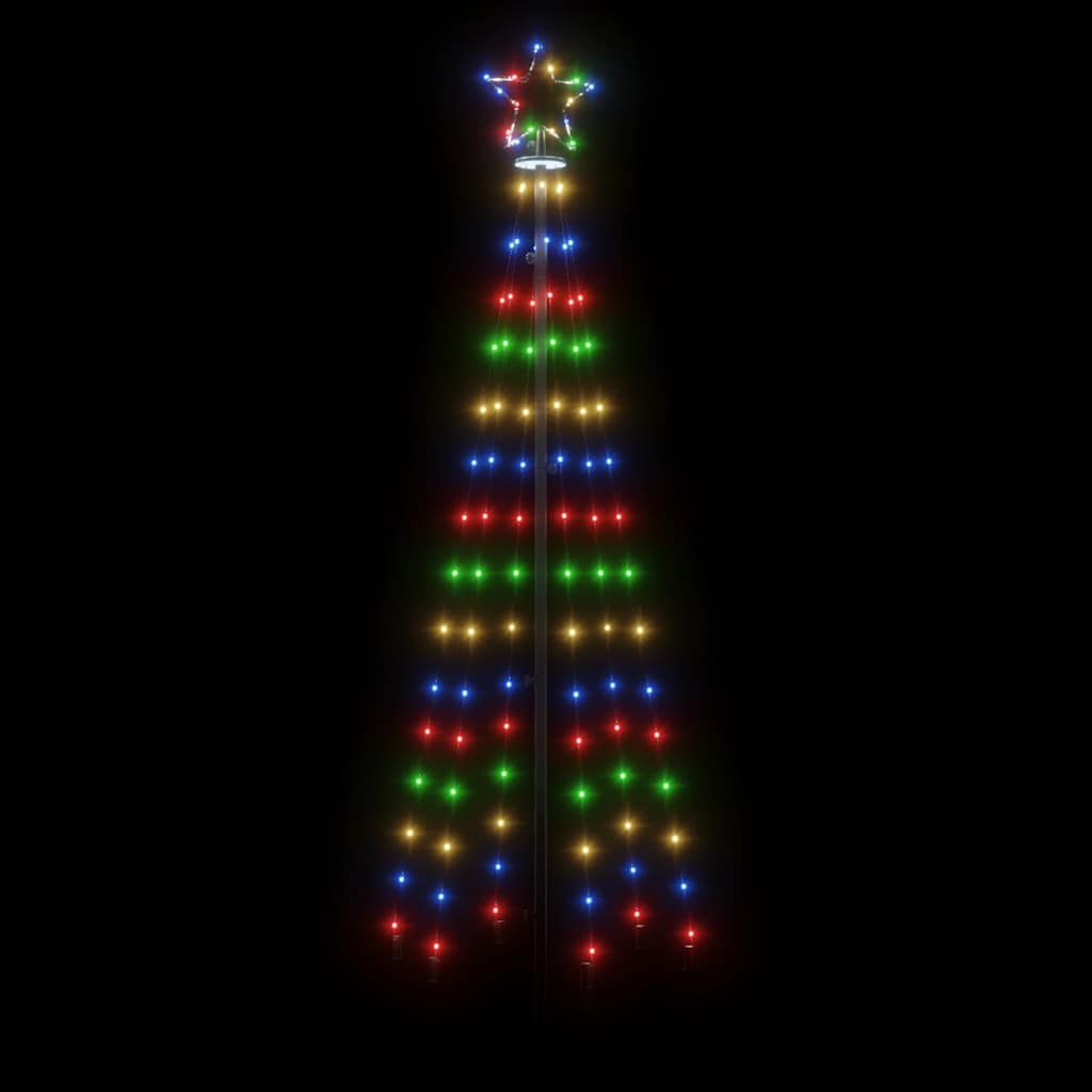 vidaXL Christmas Cone Tree Colourful 108 LEDs 70x180 cm