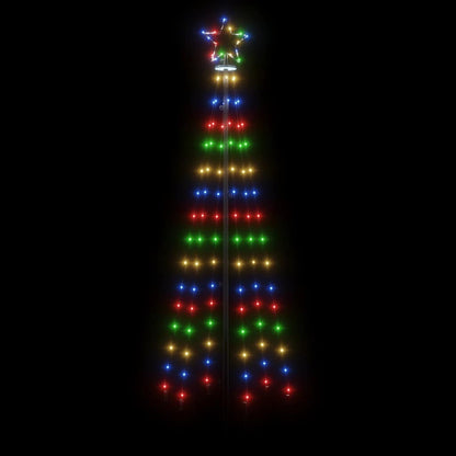 vidaXL Christmas Cone Tree Colourful 108 LEDs 70x180 cm