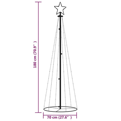 vidaXL Christmas Cone Tree Colourful 108 LEDs 70x180 cm
