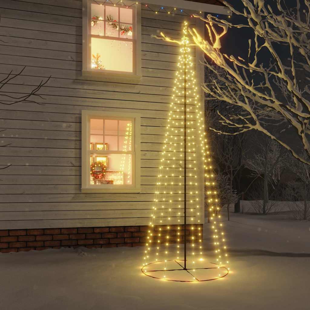 vidaXL Christmas Cone Tree Warm White 310 LEDs 100x300 cm