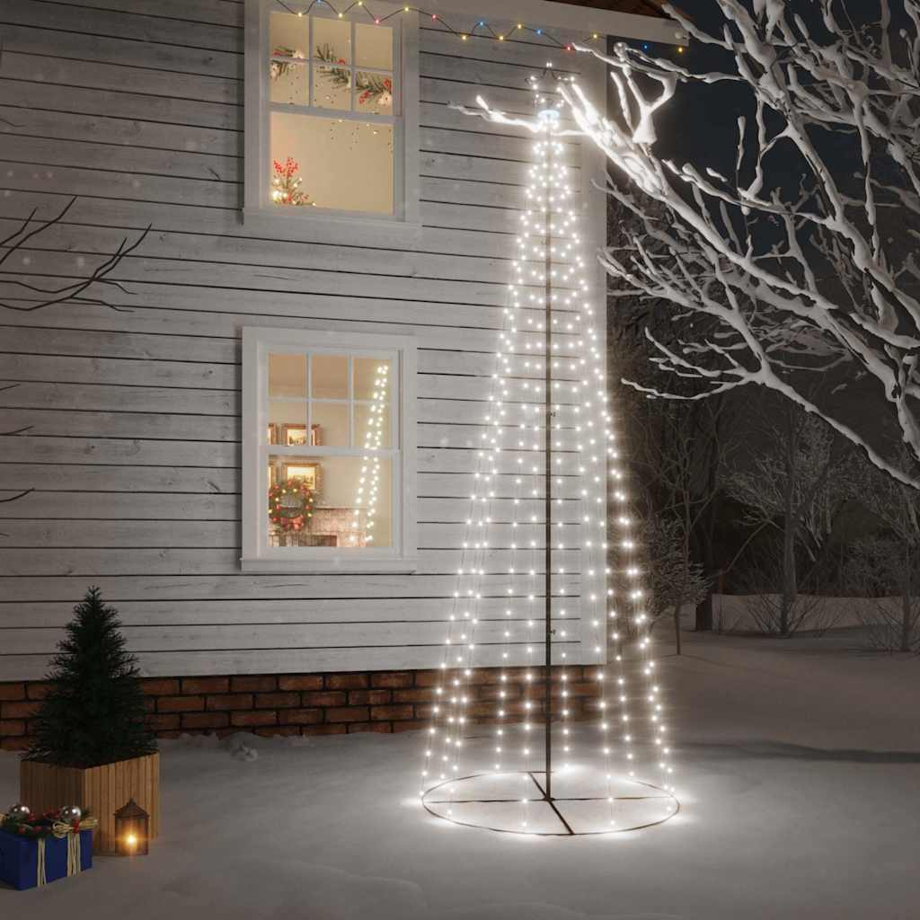 vidaXL Christmas Cone Tree Cold White 310 LEDs 100x300 cm