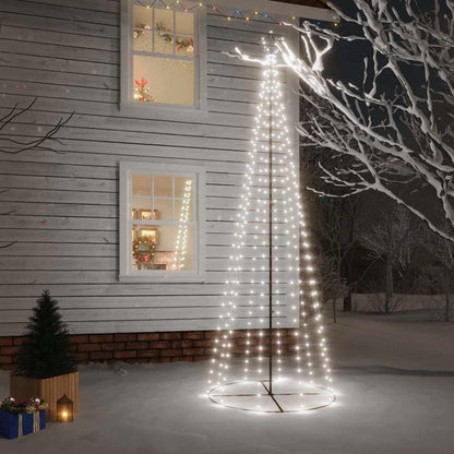 vidaXL Christmas Cone Tree Cold White 310 LEDs 100x300 cm