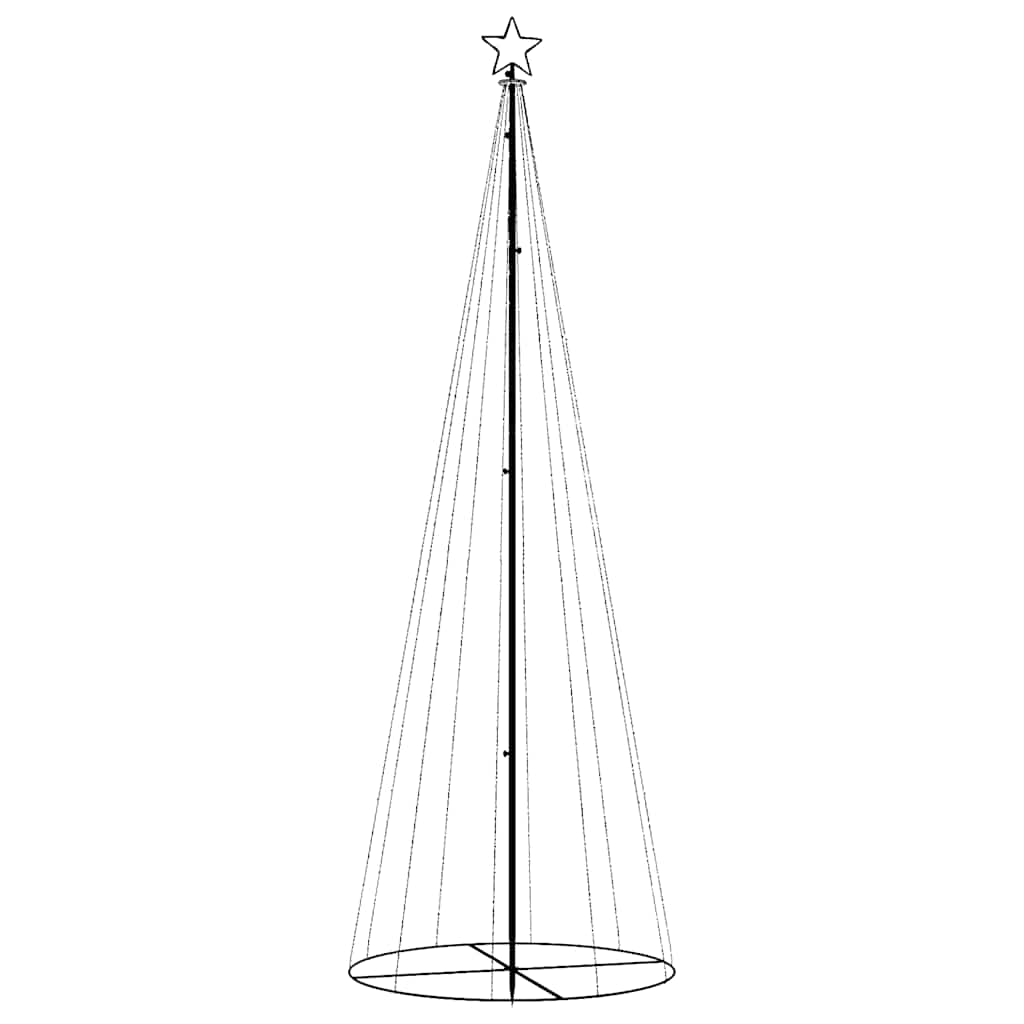 vidaXL Christmas Cone Tree Blue 310 LEDs 100x300 cm