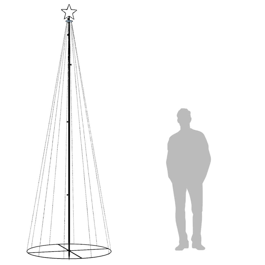 vidaXL Christmas Cone Tree Blue 310 LEDs 100x300 cm