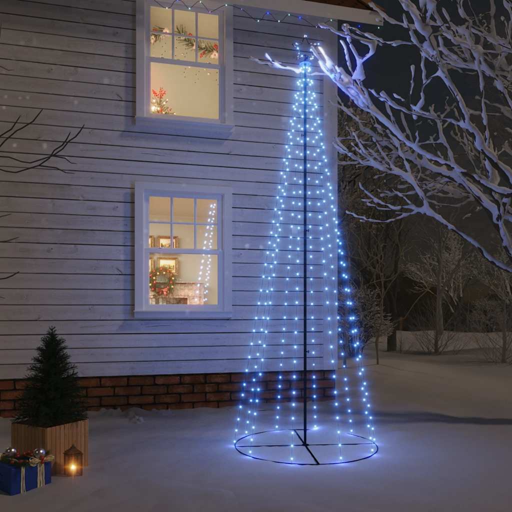 vidaXL Christmas Cone Tree Blue 310 LEDs 100x300 cm