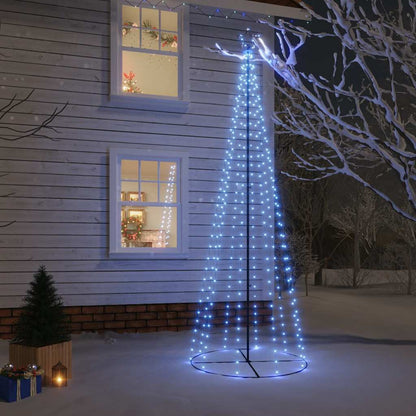 vidaXL Christmas Cone Tree Blue 310 LEDs 100x300 cm