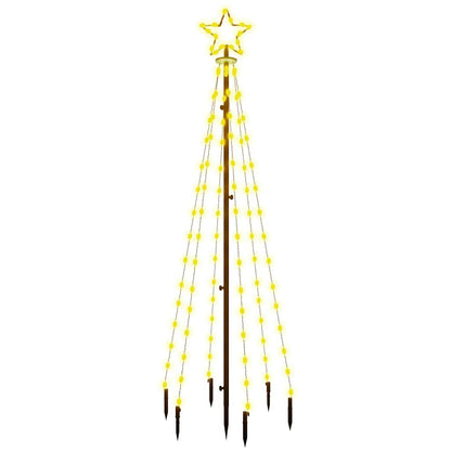 343550 vidaXL Christmas Tree with Spike Warm White 108 LEDs 180 cm