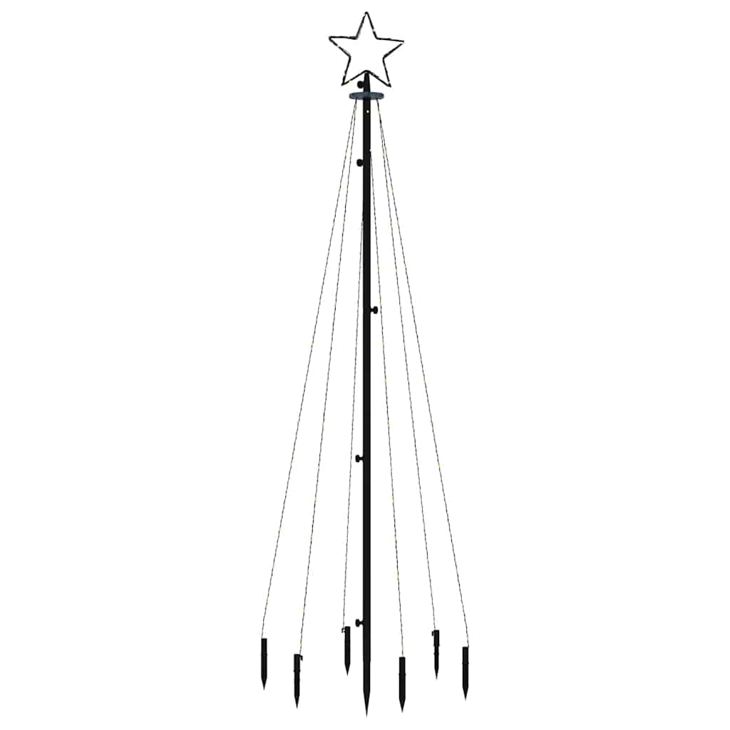 343550 vidaXL Christmas Tree with Spike Warm White 108 LEDs 180 cm