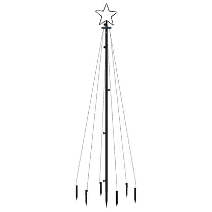 343550 vidaXL Christmas Tree with Spike Warm White 108 LEDs 180 cm