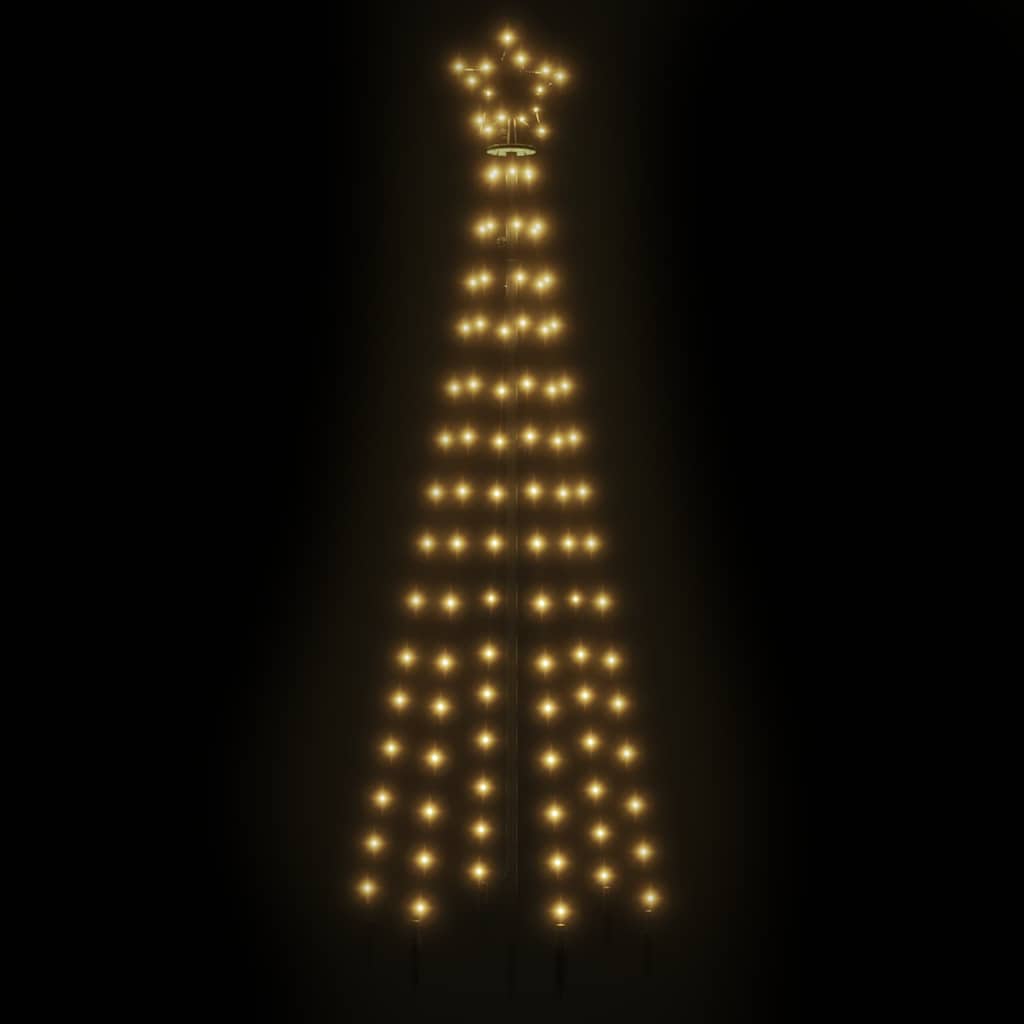 343550 vidaXL Christmas Tree with Spike Warm White 108 LEDs 180 cm