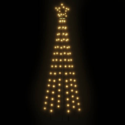 343550 vidaXL Christmas Tree with Spike Warm White 108 LEDs 180 cm