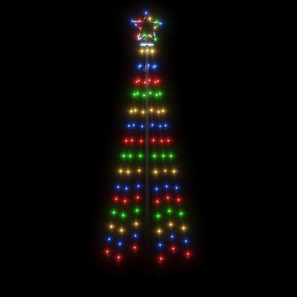 343552 vidaXL Christmas Tree with Spike Colourful 108 LEDs 180 cm